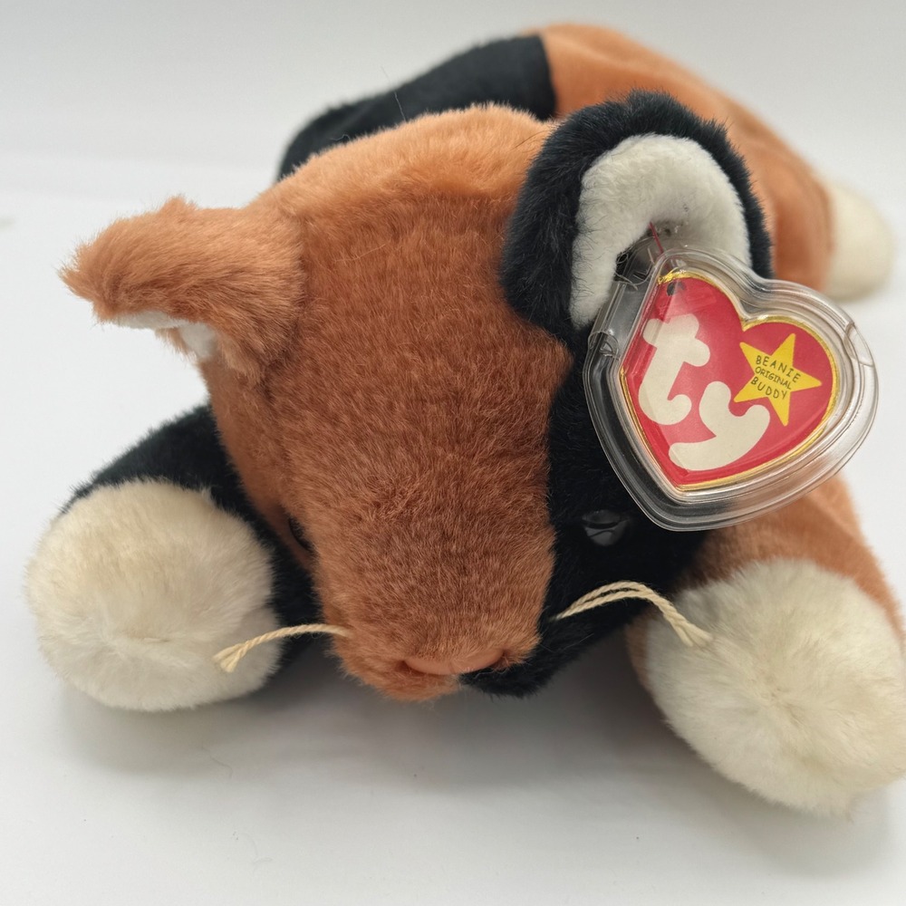 Ty Beanie Buddy Chip the Calico Cat 1998 Plush Stuffed Animal Toy 14 inch